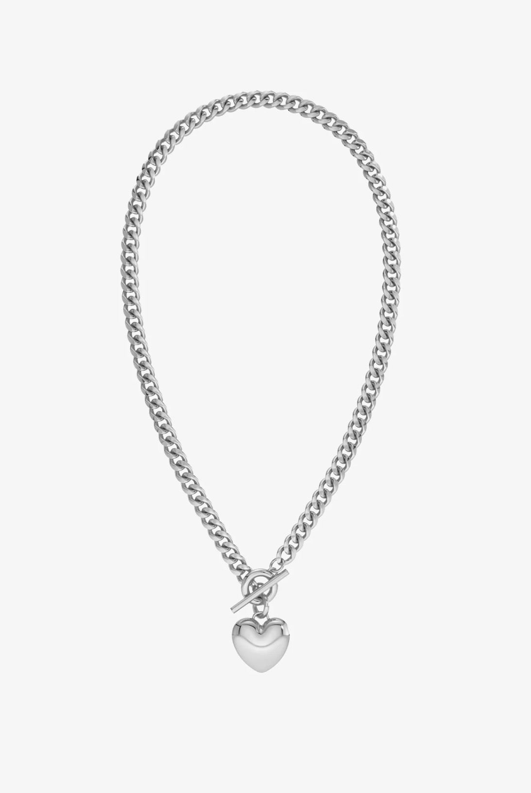 EDBLAD Barley Heart Maxi Collier Cœur Doré & Argenté