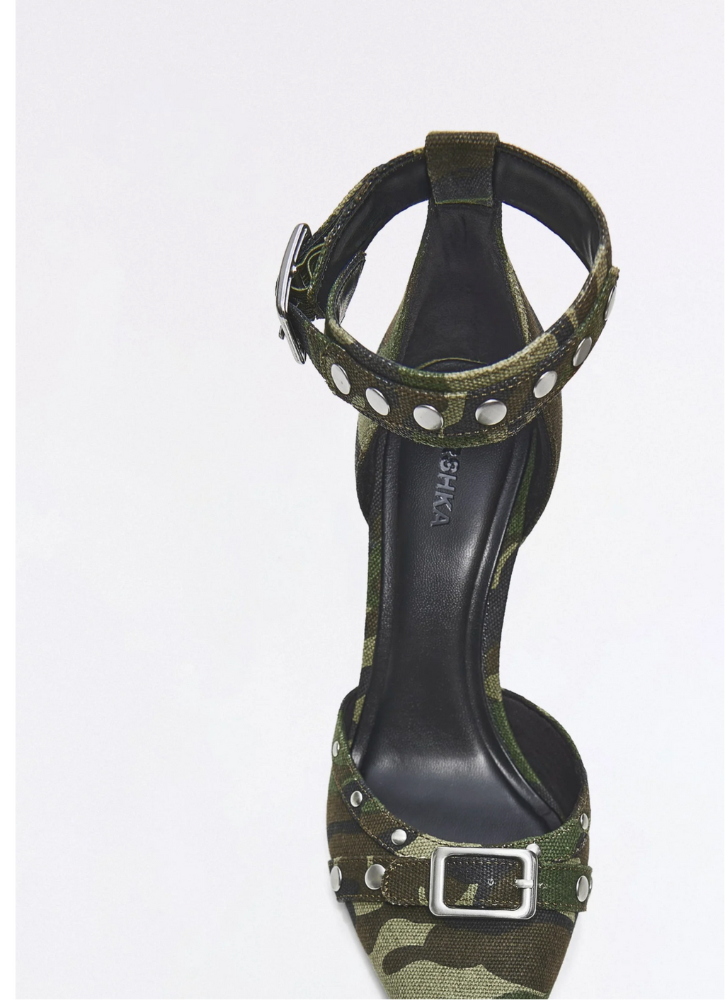 Bershka Sandales à Talons avec Brides & Boucles - Gris Foncé