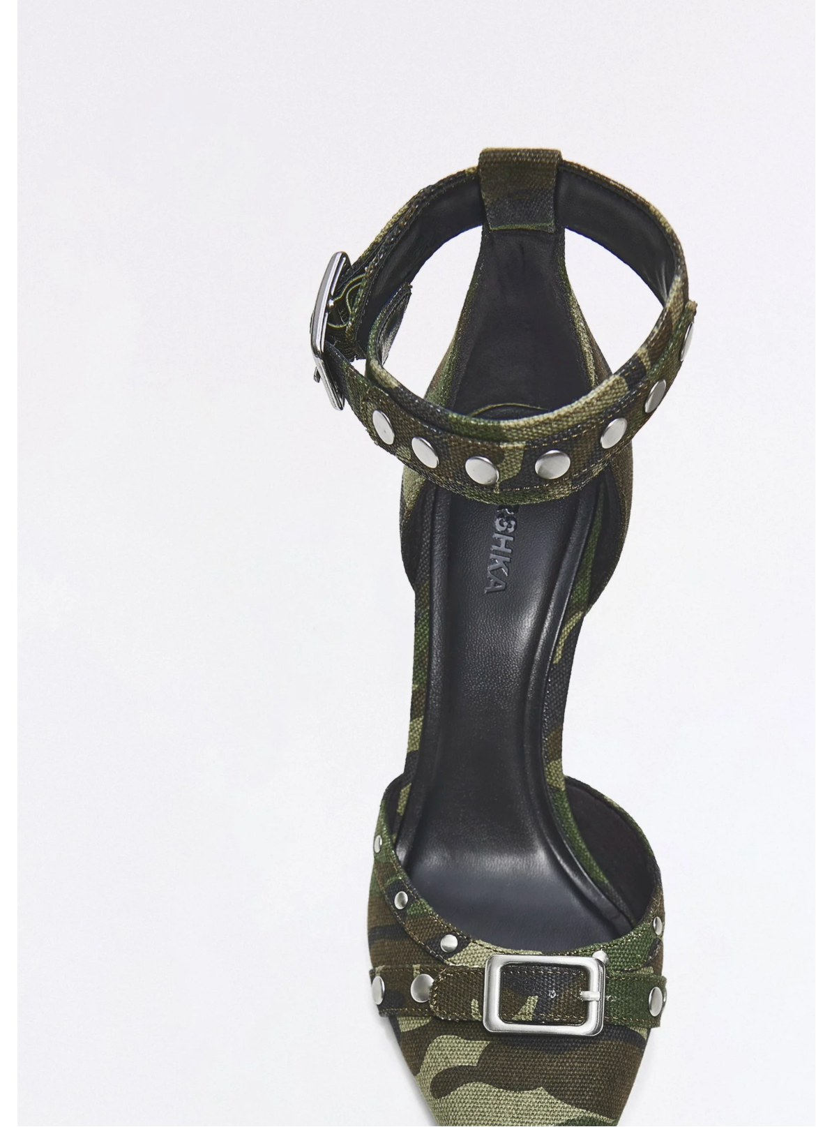 Bershka Sandales à Talons avec Brides & Boucles - Gris Foncé