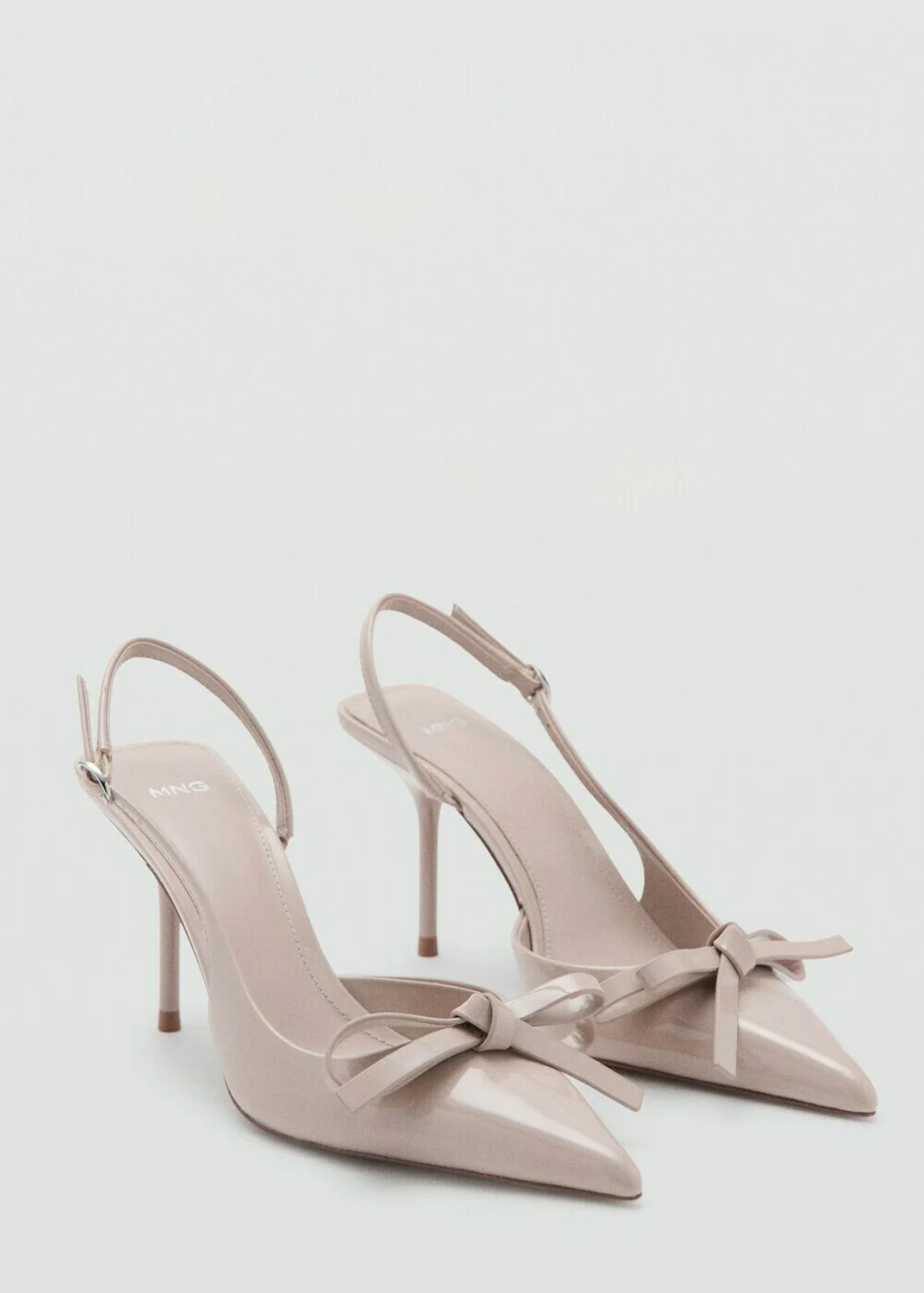 Mango Escarpins Slingback à Talons - Beige