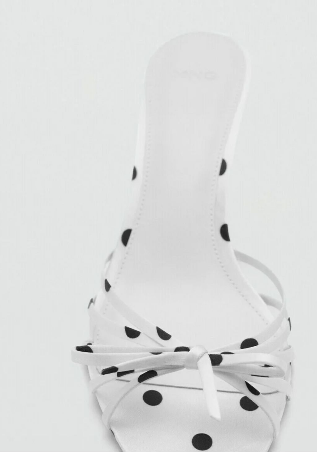 Mango Mules à Talons à Pois - Blanc