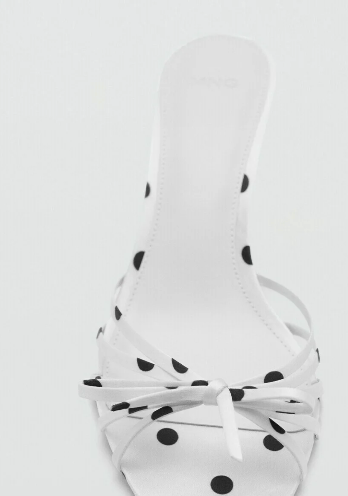 Mango Mules à Talons à Pois - Blanc