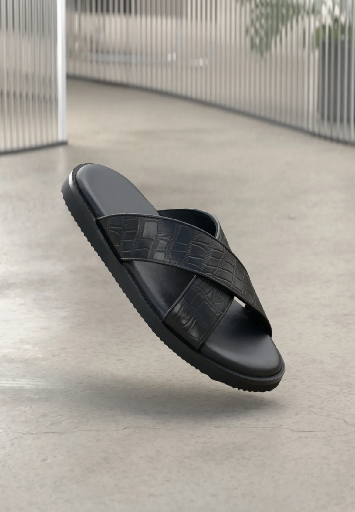 Zign Leather - Barbouche en cuir noire