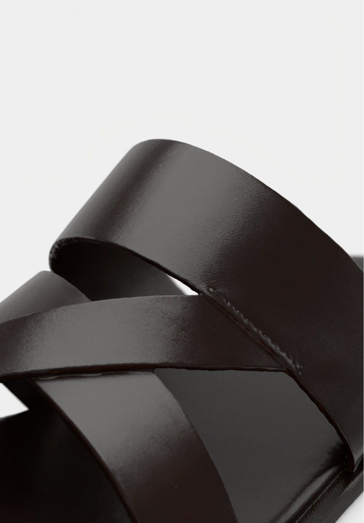 Zign Leather - Barbouche en cuir noire
