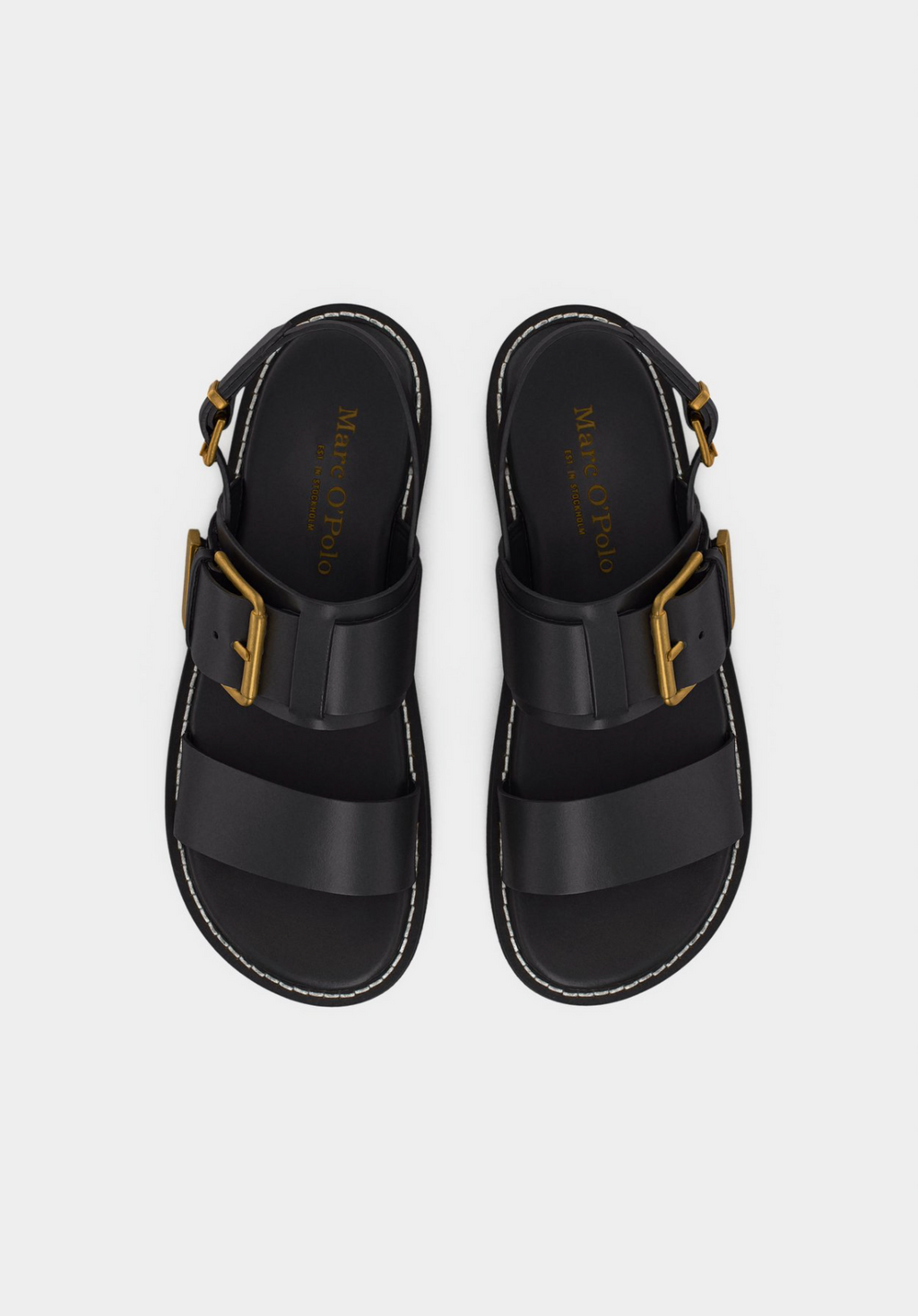 Marc O'Polo Model Stina - Sandales en cuir noires