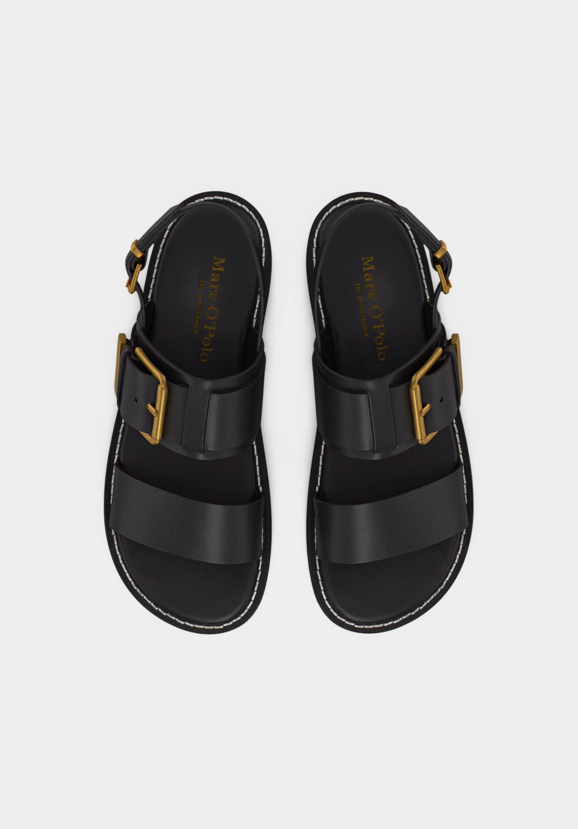Marc O'Polo Model Stina - Sandales en cuir noires