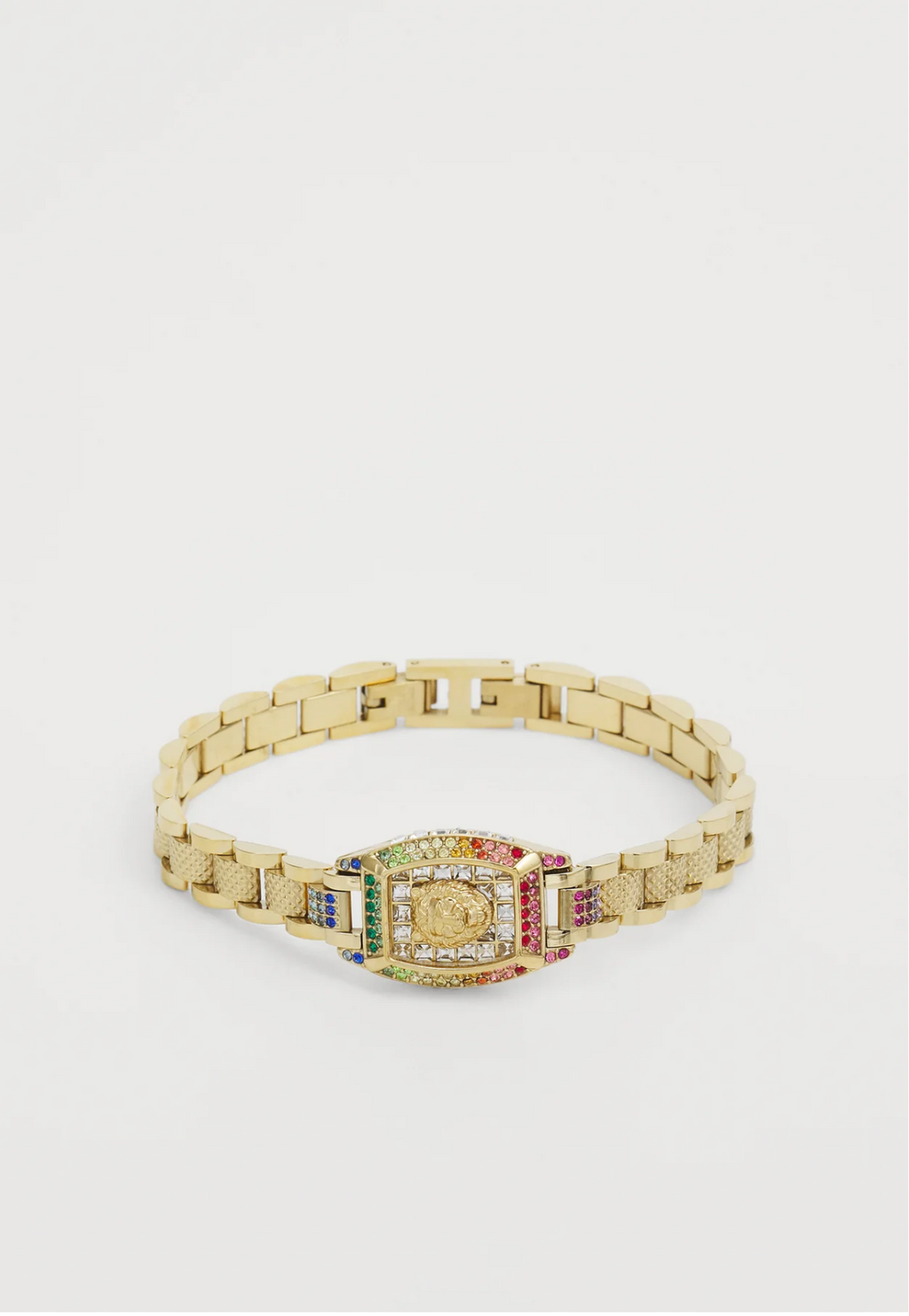 Guess Lion King Unisex – Bracelet Doré Multicolore