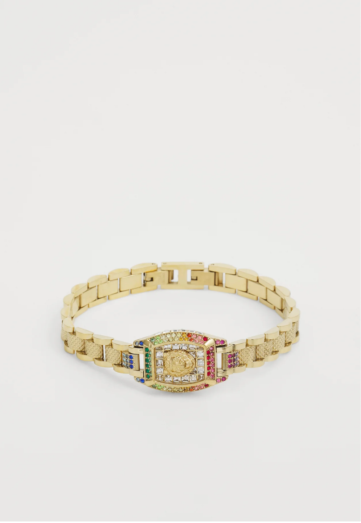 Guess Lion King Unisex – Bracelet Doré Multicolore