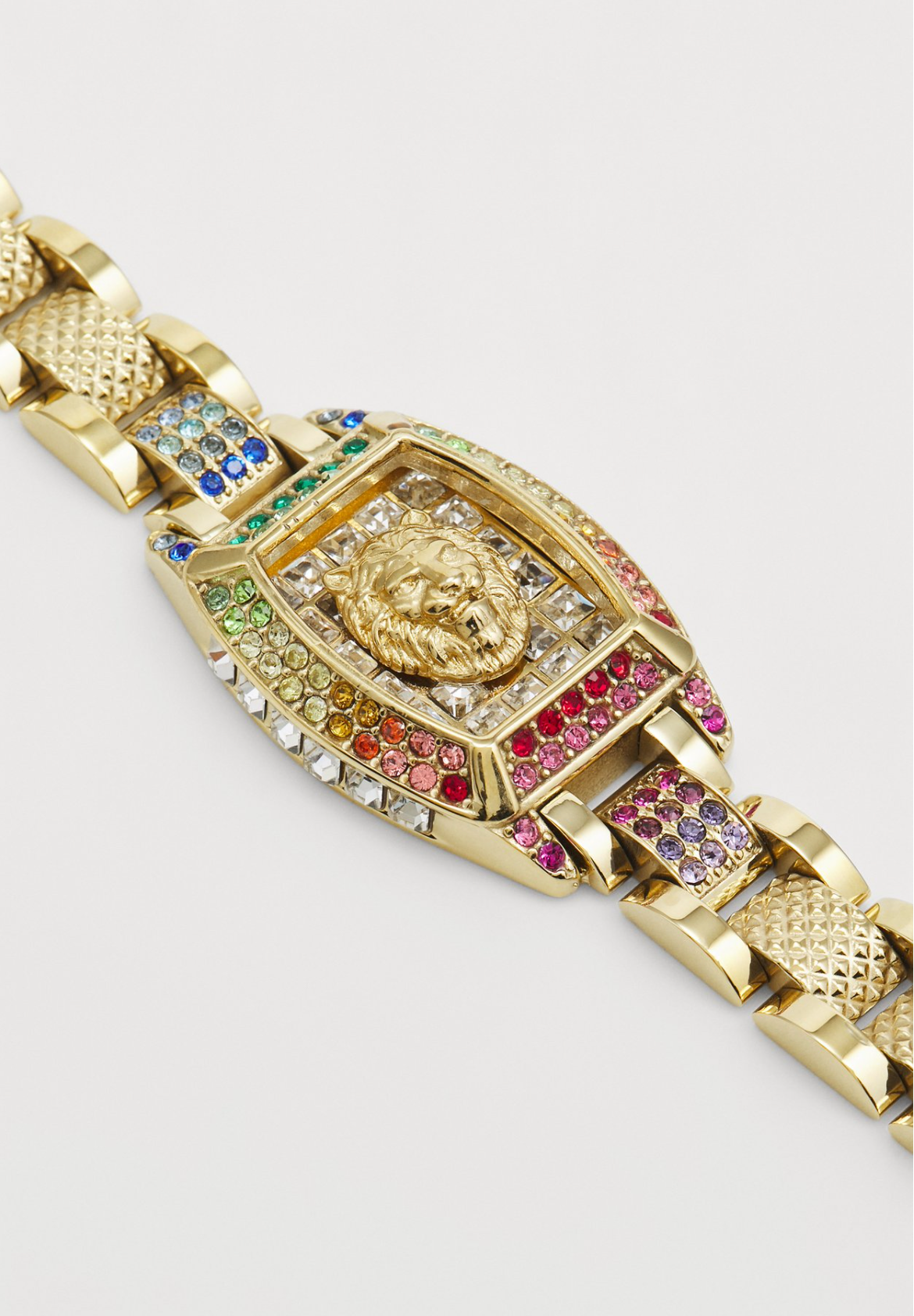 Guess Lion King Unisex – Bracelet Doré Multicolore