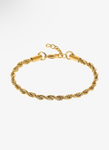 Bracelet Corde Torsadée Dorée