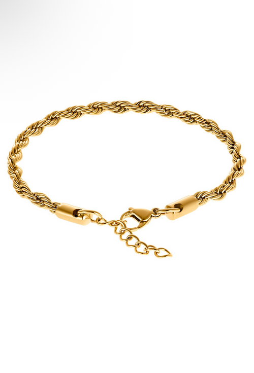 Bracelet Corde Torsadée Dorée