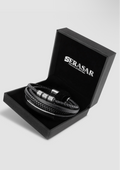 SERASAR Brave Bracelet Cuir Noir & Doré