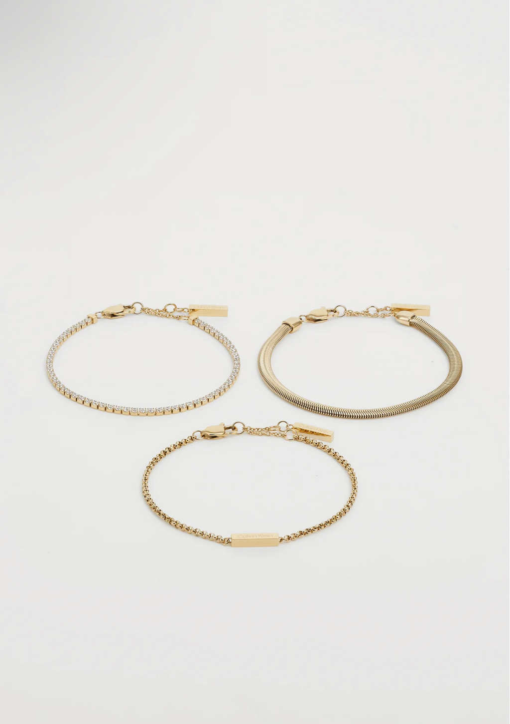 Calvin Klein 3 Pack – Coffret 3 Bracelets Dorés