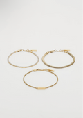 Calvin Klein 3 Pack – Coffret 3 Bracelets Dorés