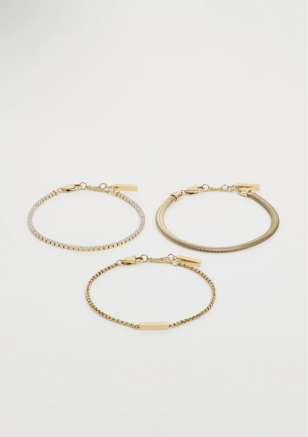 Calvin Klein 3 Pack – Coffret 3 Bracelets Dorés
