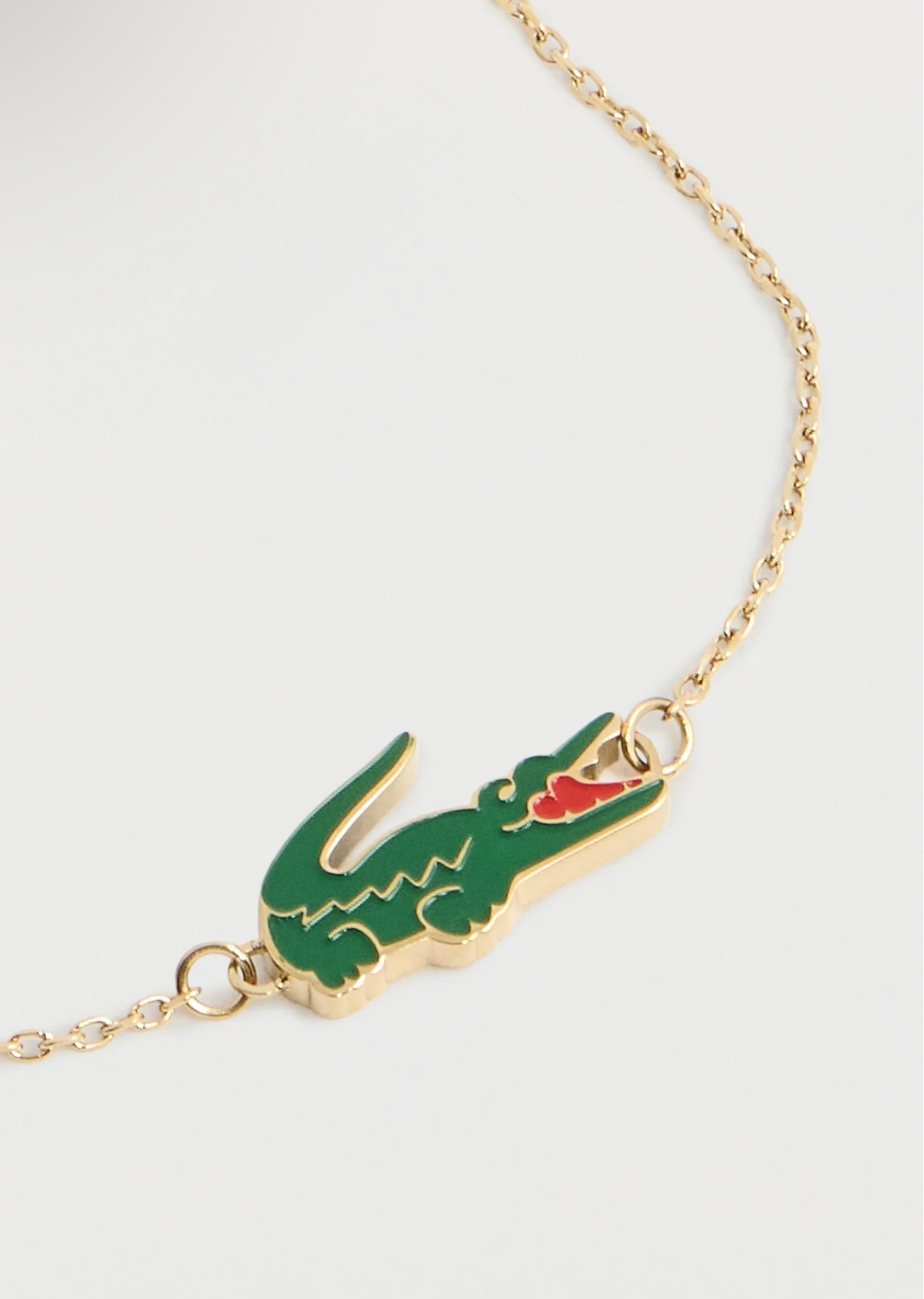 Lacoste Crocodile Unisex Bracelet Doré & Vert
