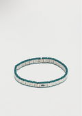 Lacoste Metropole Edge Bracelet Argenté & Vert Unisexe