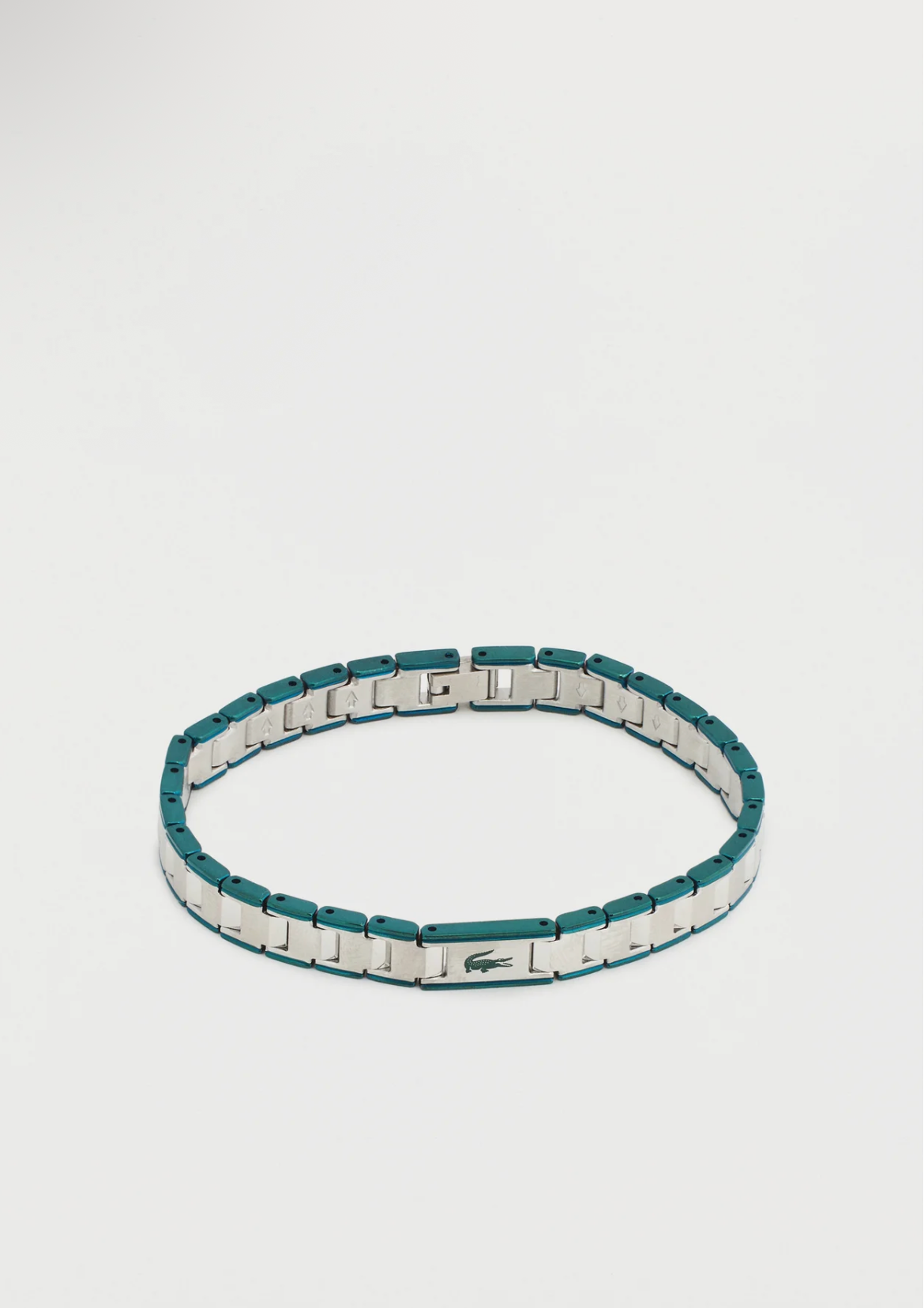 Lacoste Metropole Edge Bracelet Argenté & Vert Unisexe