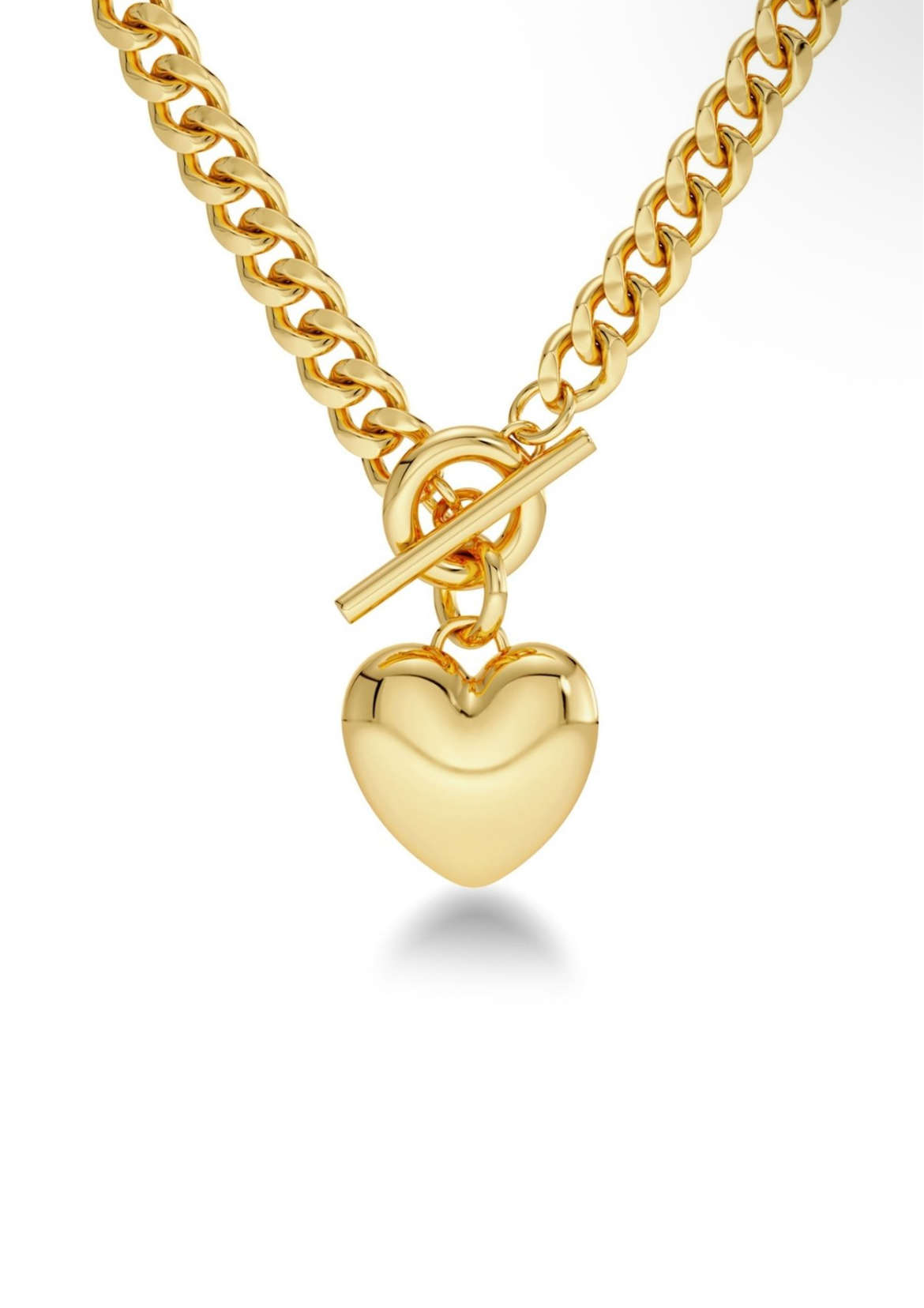 EDBLAD Barley Heart Maxi Collier Cœur Doré & Argenté