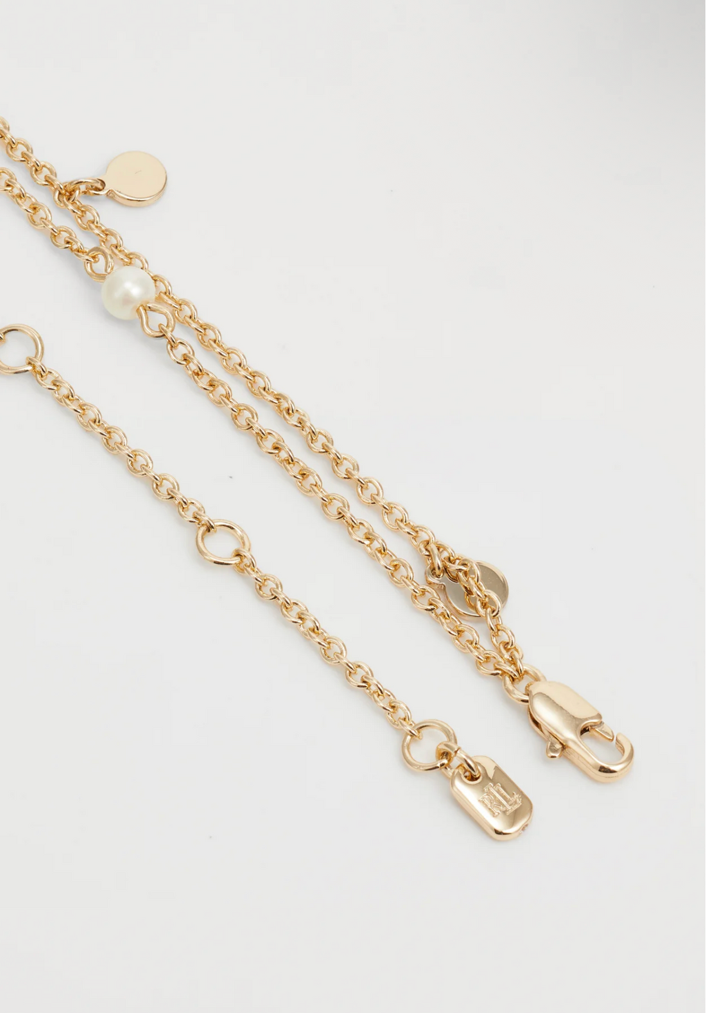 Lauren Ralph Lauren Row Pendant Collier Multirang Doré / Blanc