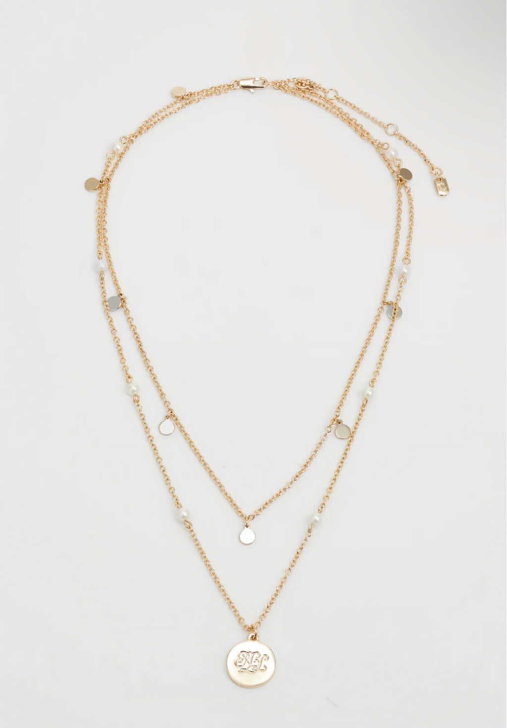 Lauren Ralph Lauren Row Pendant Collier Multirang Doré / Blanc