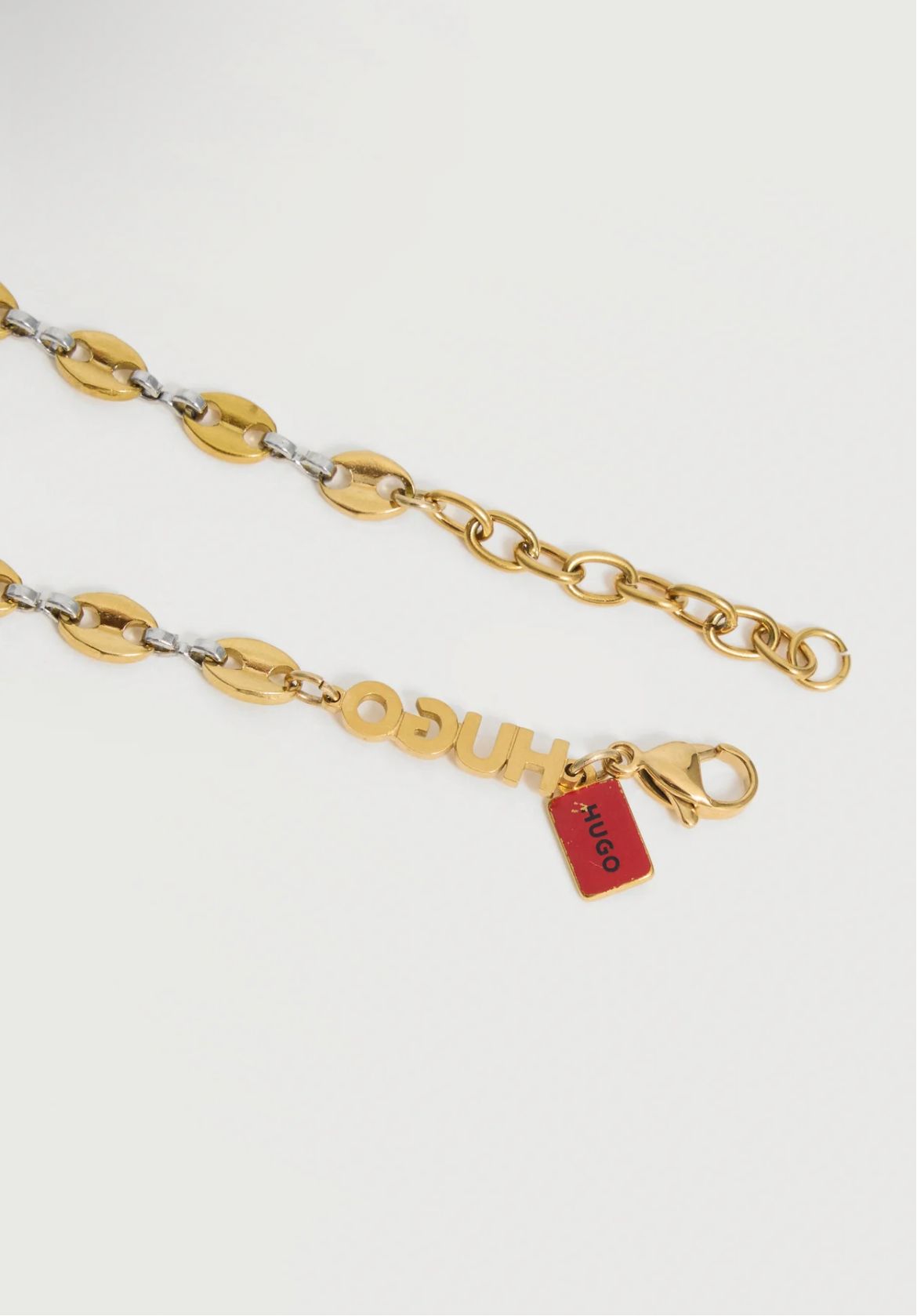 HUGO Unisex Collier Chaîne Doré & Argenté